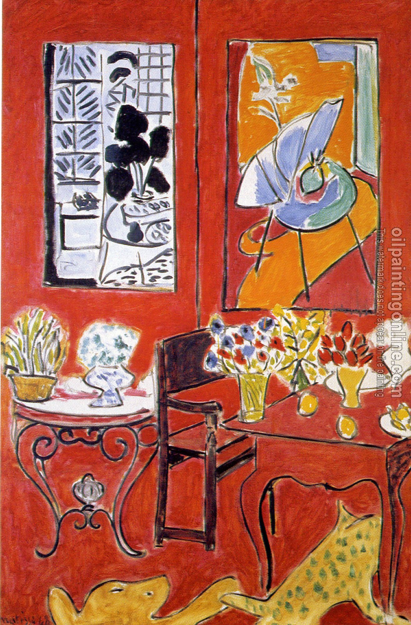 Matisse, Henri Emile Benoit - large red interior